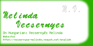 melinda vecsernyes business card