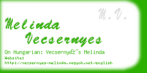 melinda vecsernyes business card